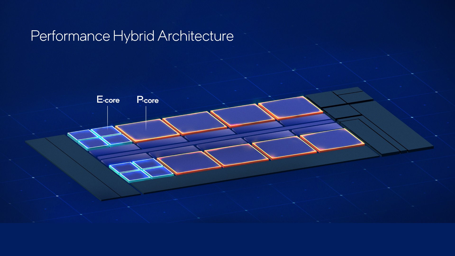 Intel 12th Gen — Performance Hybrid Architecture visualization