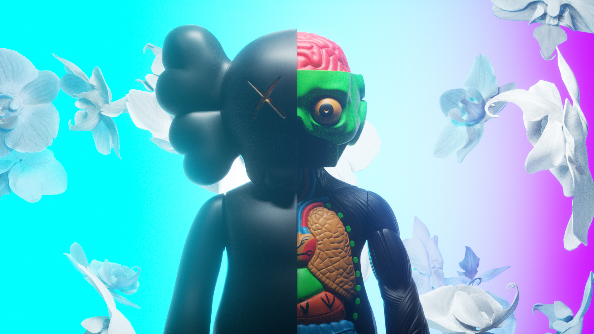 KAWS figure — design detail 03