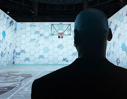MJ visit, Michael Jordan on-site at the activation