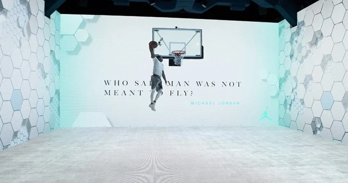 Who Said Man Can't Fly, court graphics and signage