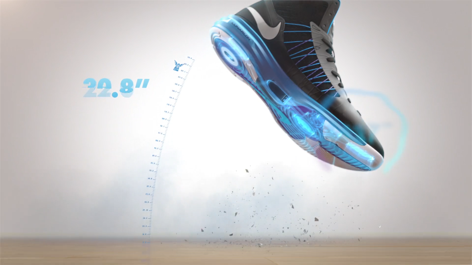 Nike Hyperdunk CG process — lighting and animation setup
