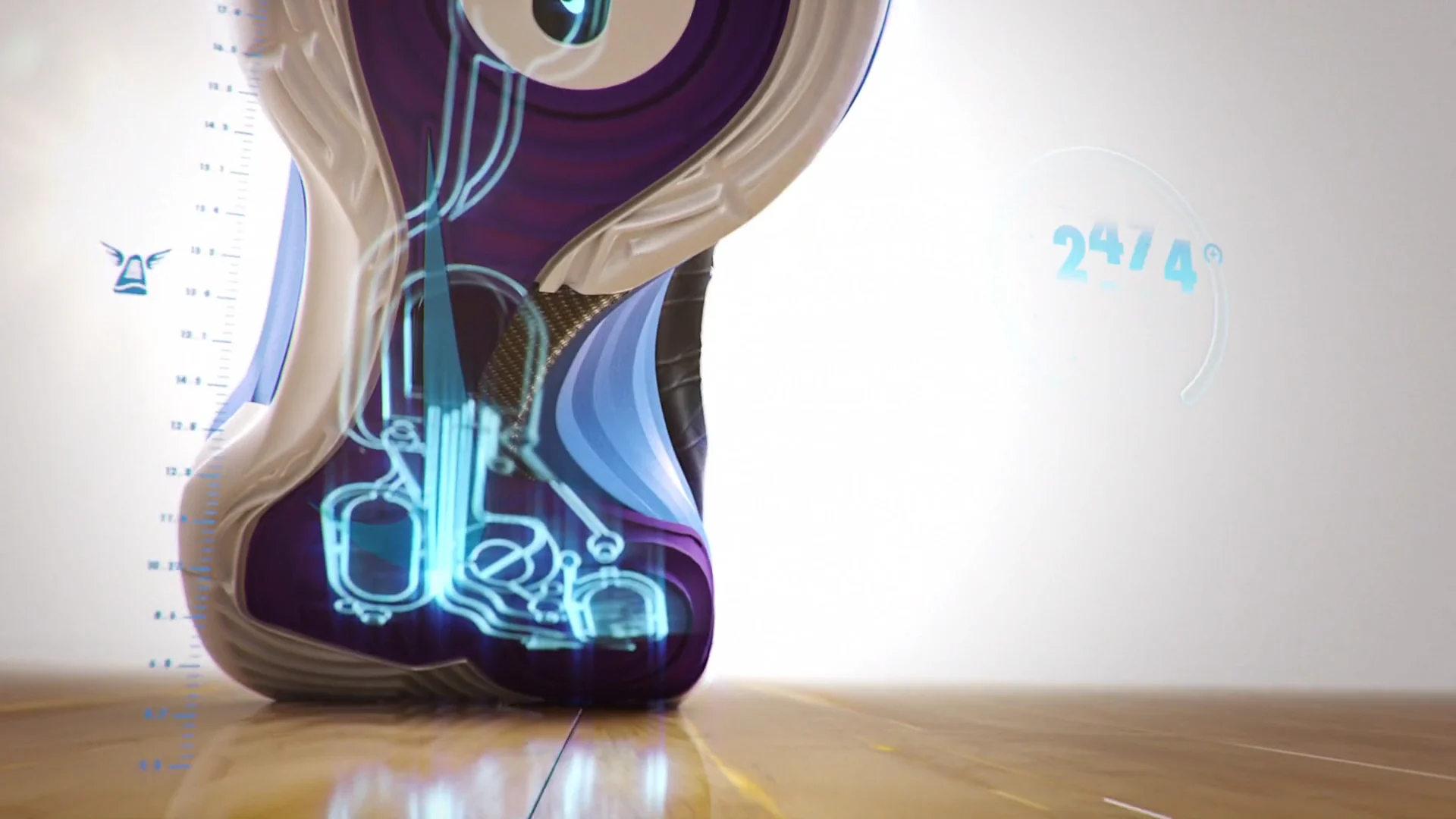 Nike Hyperdunk final delivery, broadcast format hero shot